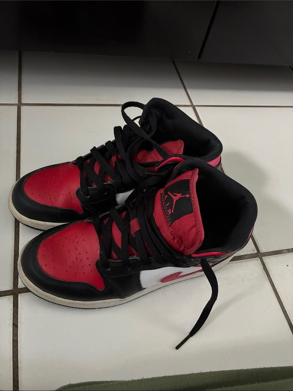 Air Jordan Style Kids' Red and Black Sneakers